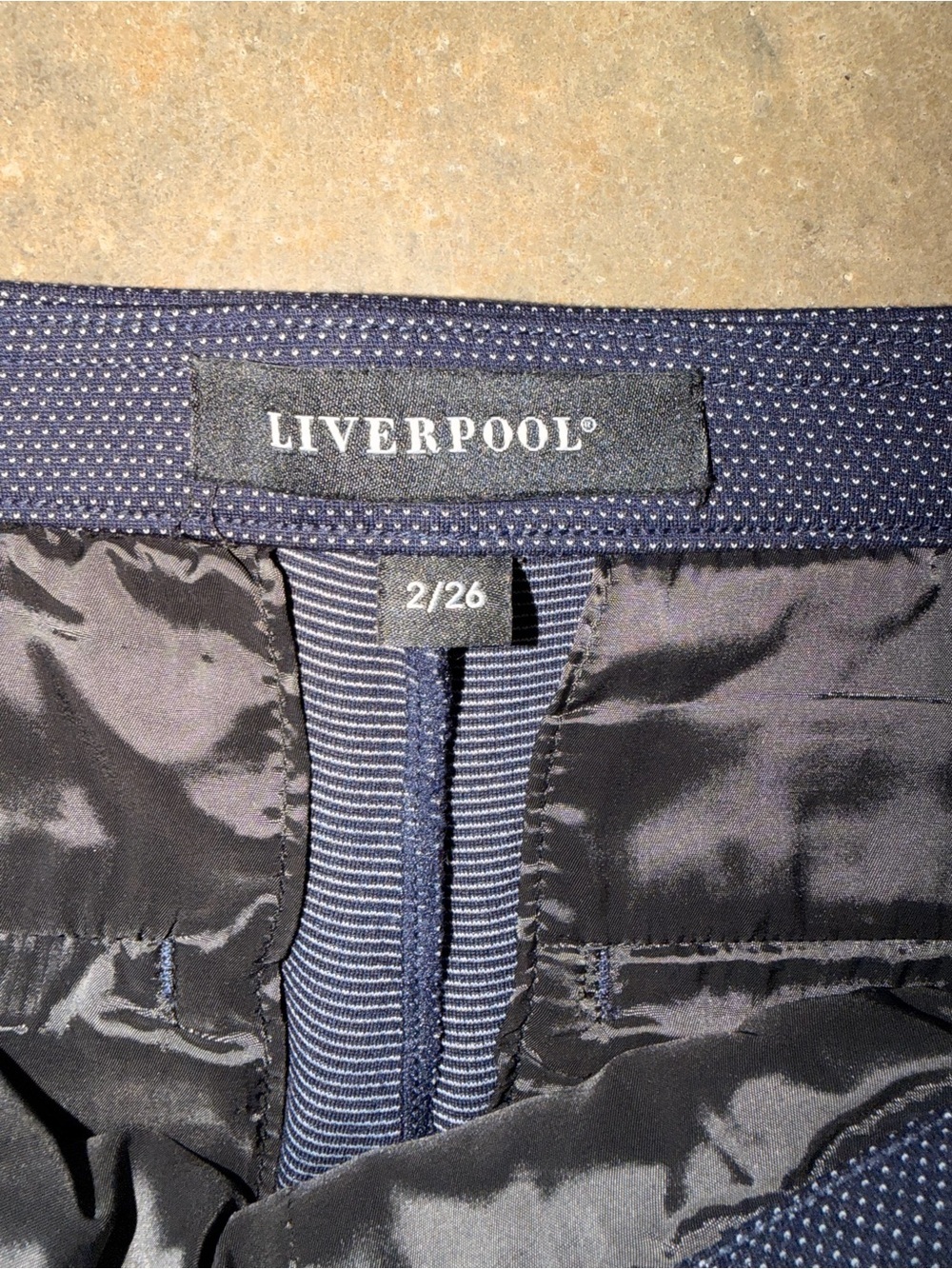 Liverpool Navy Slim Ankle Pants Size 2 Polka Dot Career Office Trousers NWOT - Picture 3 of 13